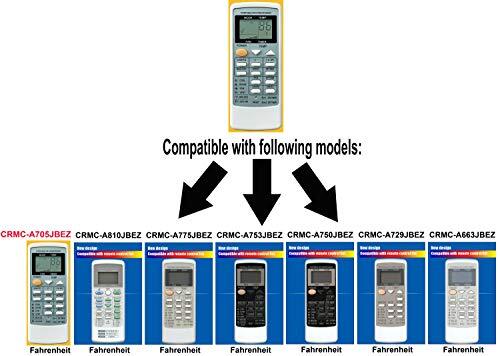 Replacement for Sharp Portable Air Conditioner Remote Control CRMC-A705JBEZ CV-P