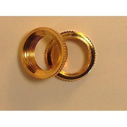 2 Fine Shouldered Deep Toggle Switch Nut Gold For Switchcraft Made in USA