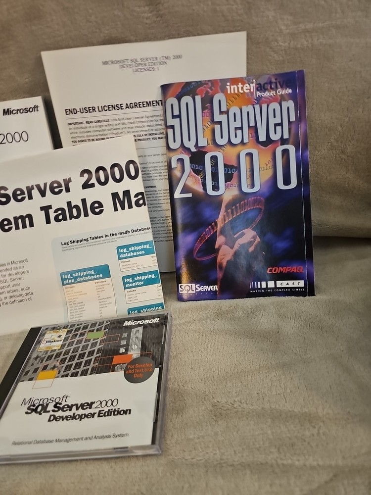 Microsoft SQL Server 2000 Developer Edition X08-15681 New Sealed