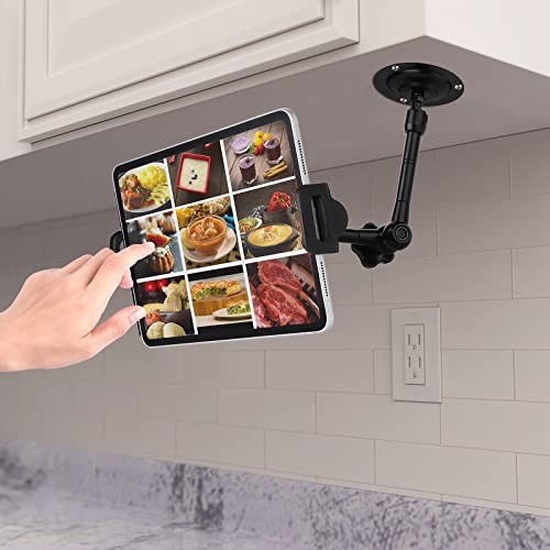 Drill Base Tablet Wall Mount Holder for 7"~12.9" iPad/Galaxy Tabs/Google