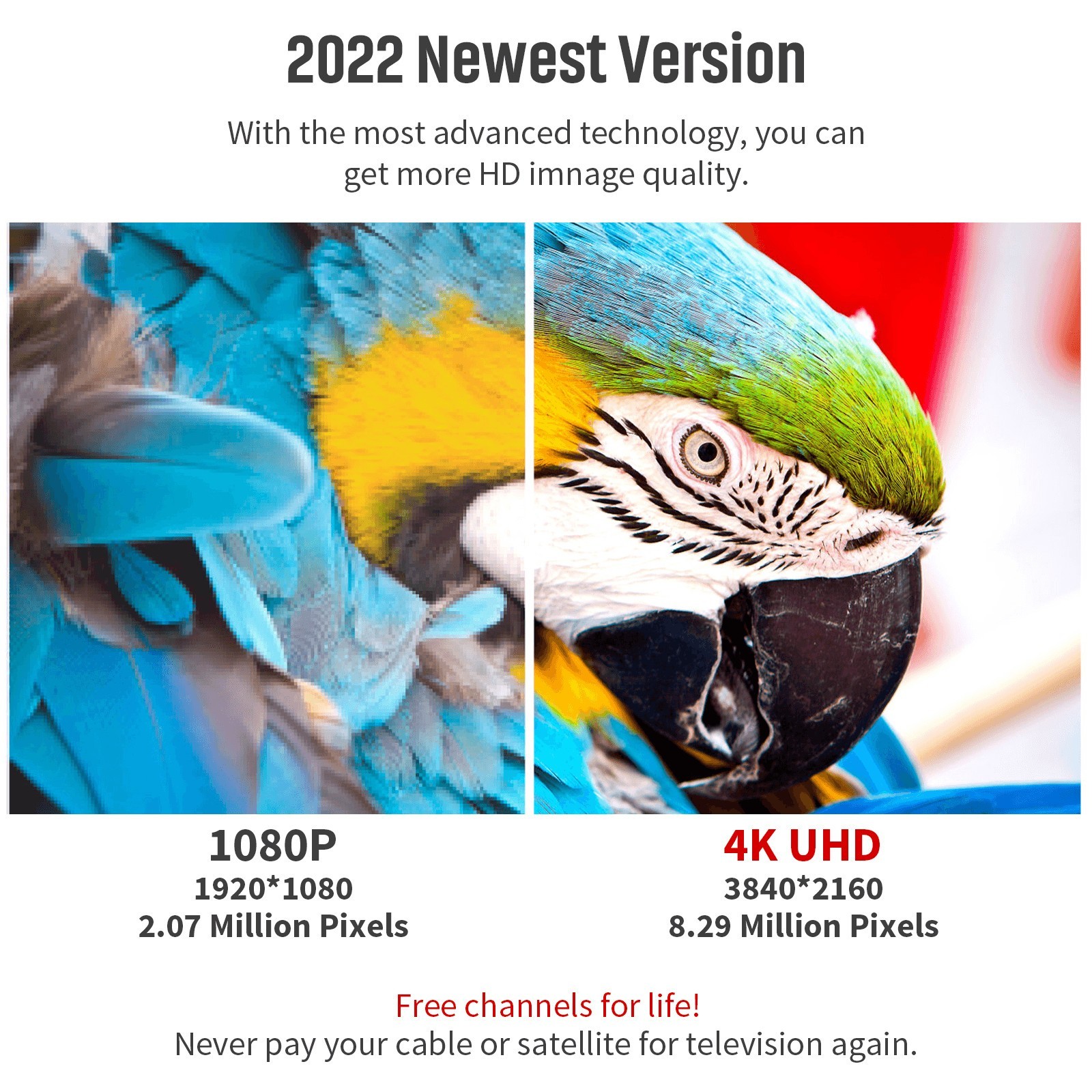 5600 Miles Digital TV Antenna 1080P 4K Waterproof HDTV Amplified Outdoor Indoor