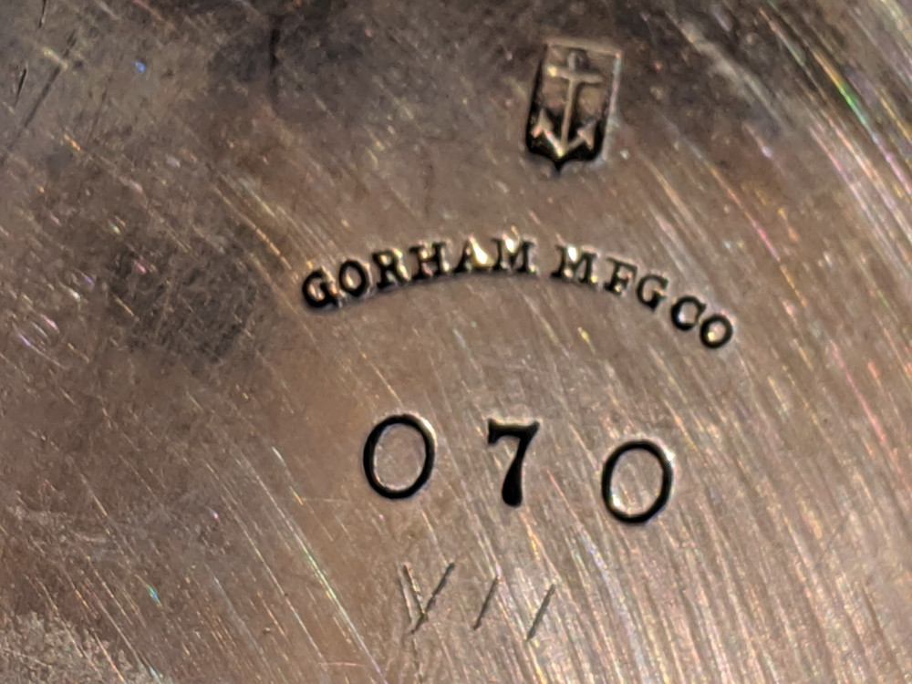 Vintage Gorham Silver Plate footed Oval Serving Dish 11x6 Empire Style