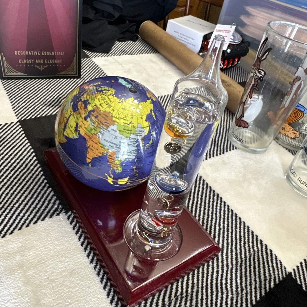 Galileo Thermometer and World Globe