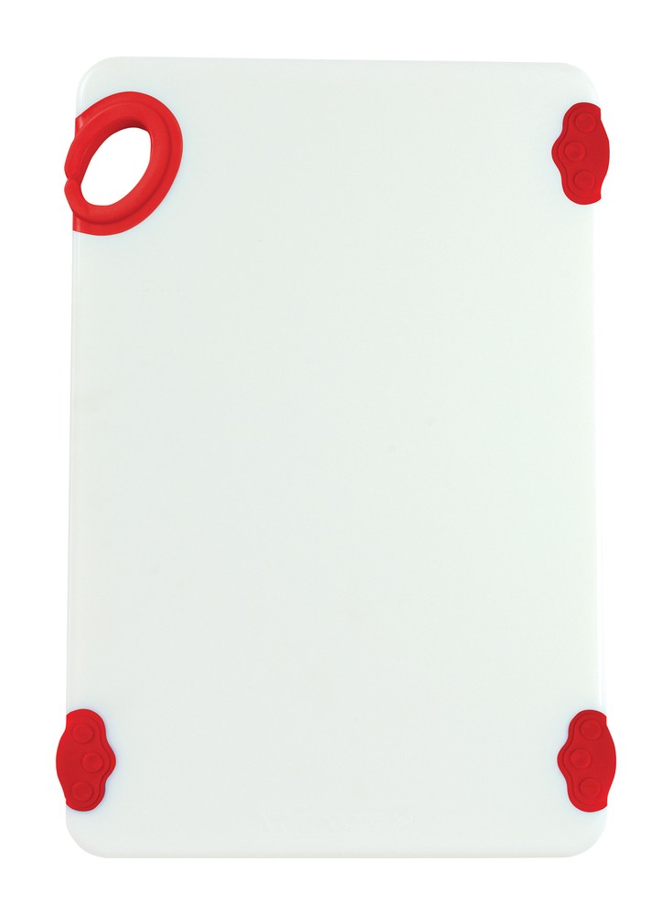 Cutting Board with Hook,12"x18"x1/2",Red (6 Each)