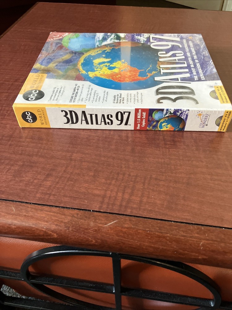 ABC World Reference- 3D Atlas 97 PC Software- Creative Wonders