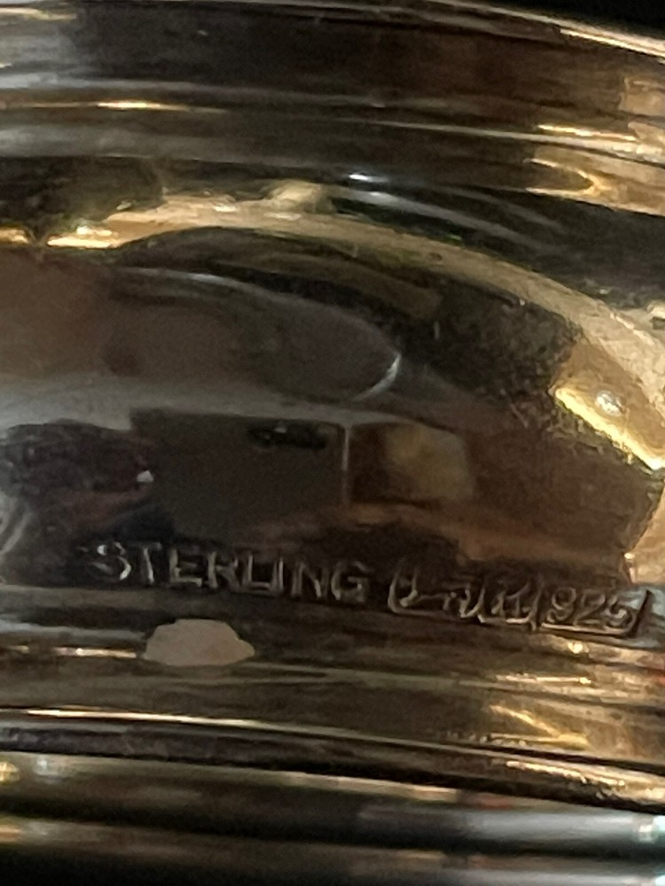Vintage Sterling Silver Monogrammed Napkin Ring