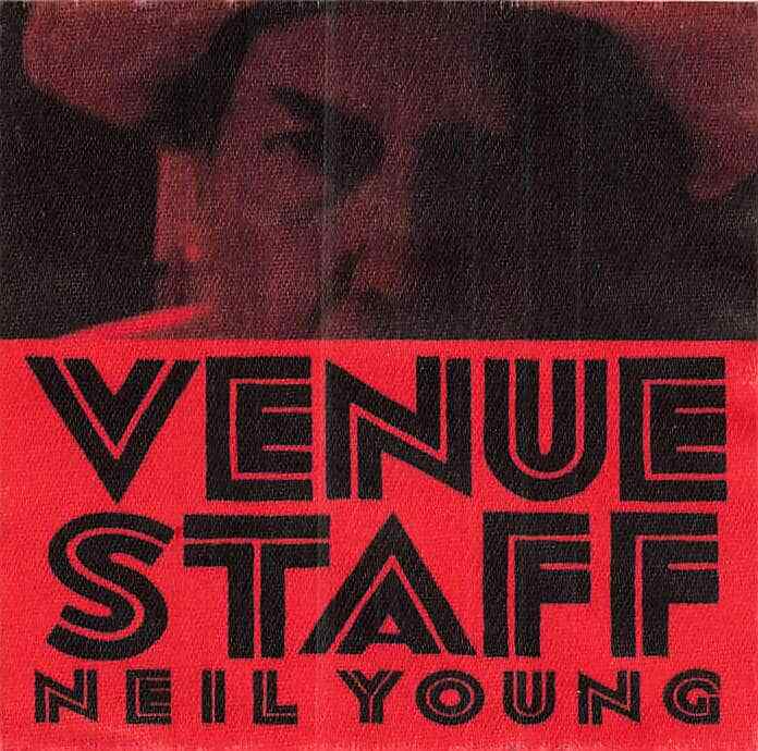Neil Young Backstage Pass Red Venue Staff Cloth Variant