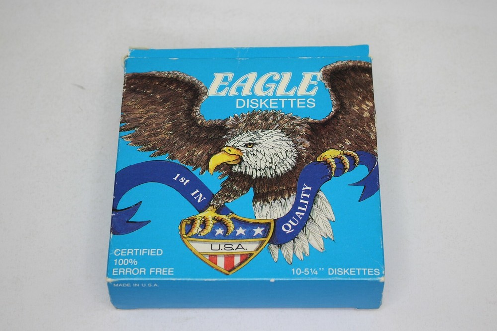 11 Vintage 5 1/4" Diskettes in Box Misc Programs EBM DOS 3.2, DOS 2.10, etc.