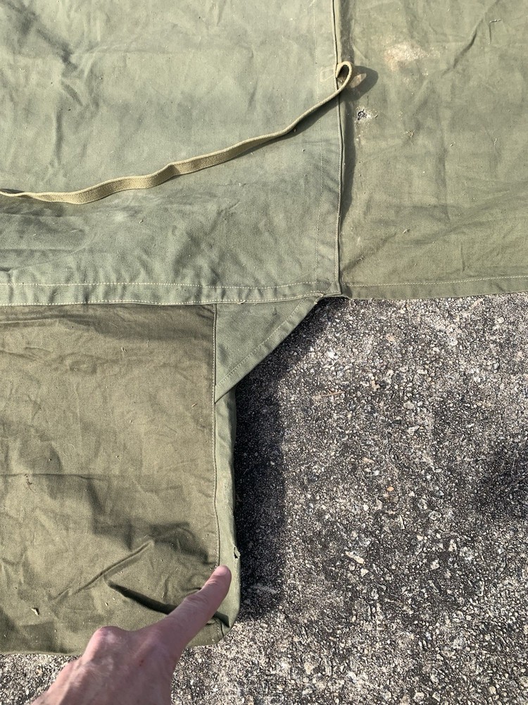 ORIGINAL 1943 WWII US ARMY OFFICER Canvas M1935 BEDDING ROLL- Named