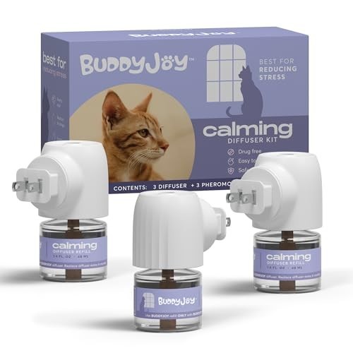 Cat Calming Diffuser Refills - 30-Day Pheromone Formula for Stress Relief & Rela
