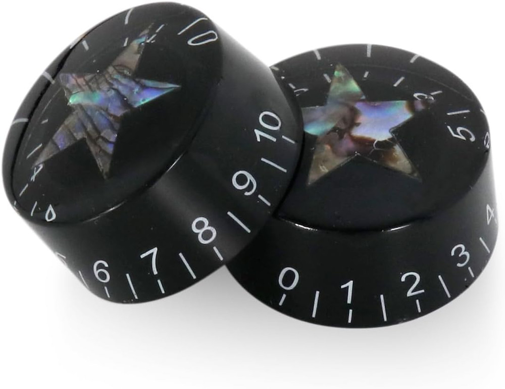 4pcs Guitar Speed Control Volume Tone Knobs Abalone Top Star Fit Epiphone LP SG