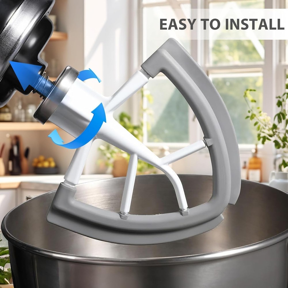 4.5/5 Quart Flex Edge Beater for KitchenAid Mixer Flat Paddle Attachments