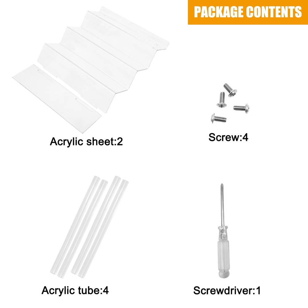 2 Sets 4 Tier 9ย Acrylic Riser Display Shelf Clear Risers For Displayclear P...