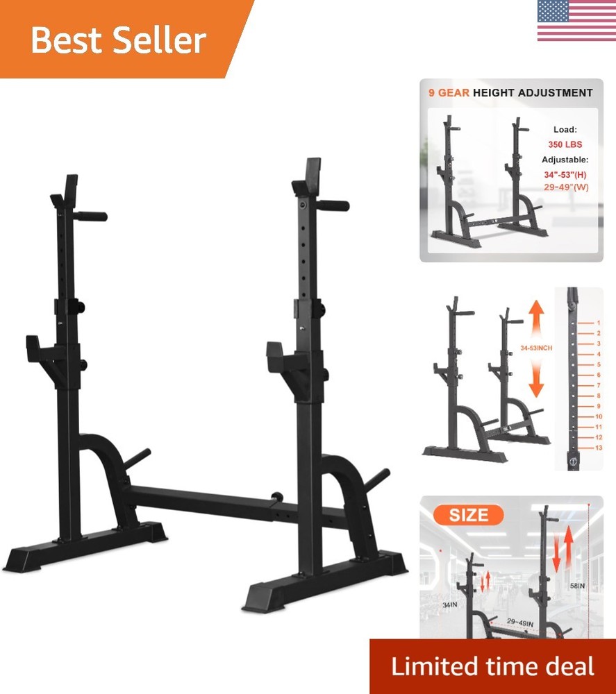 Adjustable Multi-Functional Bench Press Rack with Silent Quick-Adjust Tech