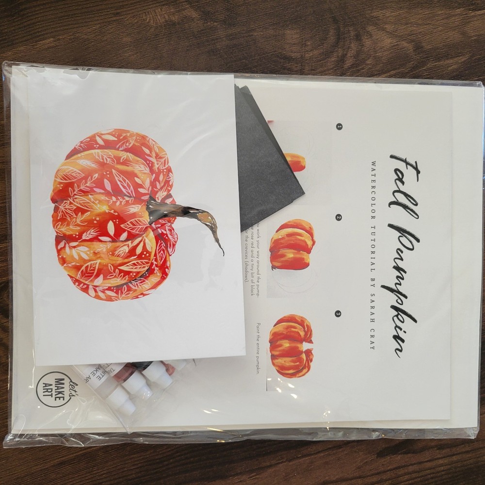 Let’s Make Art - WaterColor - Fall Pumpkin -Tutorial By Sarah Cray NIP