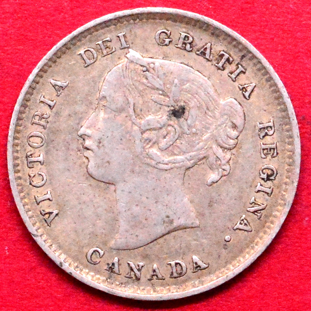 CANADA 1892 "FISH SCALE" 5 CENTS