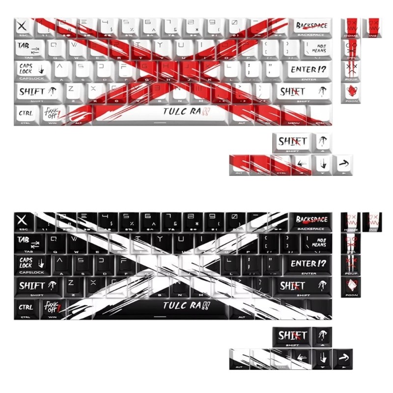 Keycaps 74Key Side Print Backlit Keycap Set Objection Sustained Dye Sublimations