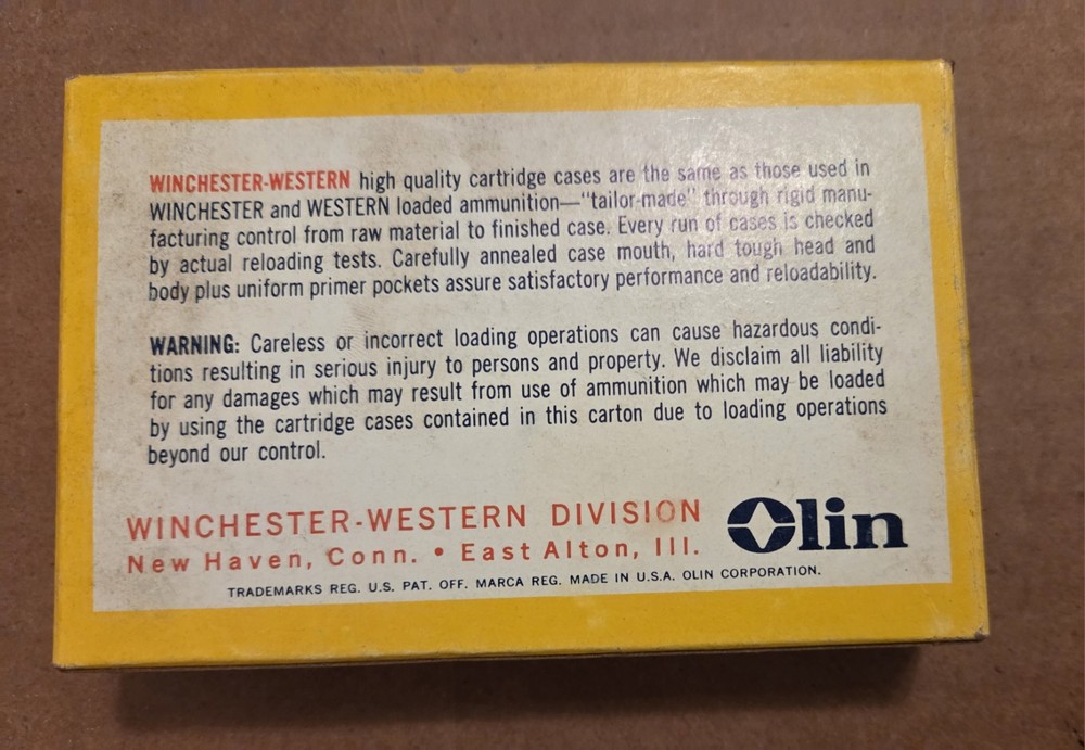Winchester Western 243 Win Empty Ammo Box w/ Insert Primed Cases C243