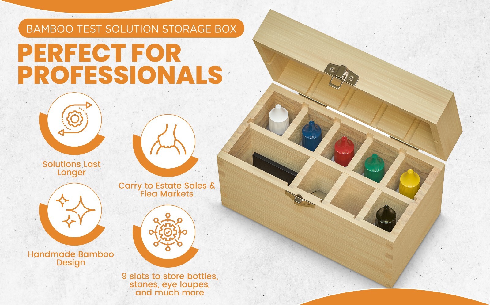 Storage Box 10k 14k 18k 24K Gold Silver Acid Jewelry Test Kit Testing Tester