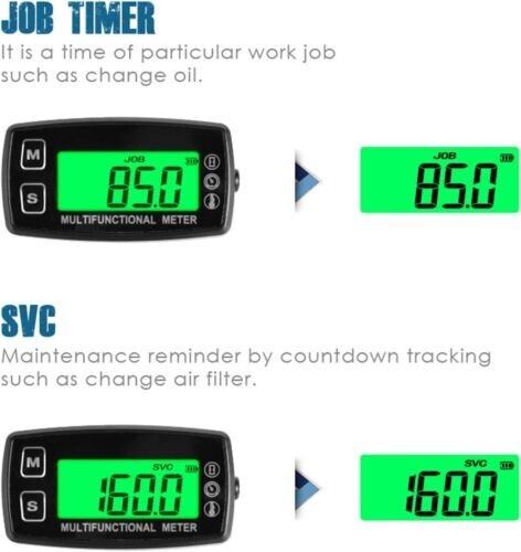 Multi-Function Meter with Temperature Hour Backlight Design Waterproof Meter