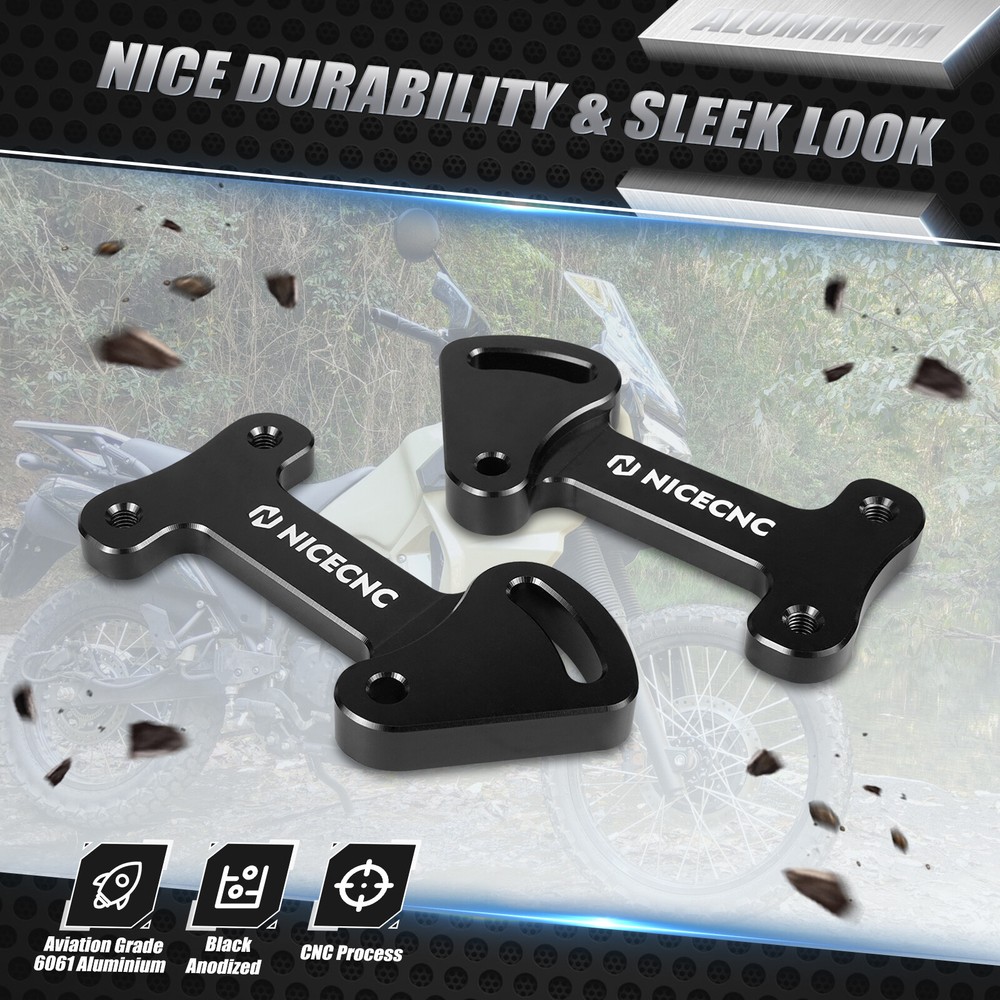 3.25" Windshield Windscreen Bracket Risers Adjustable for Kawasaki KLR650 22-25