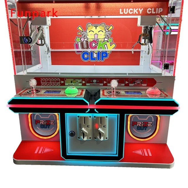 Rotating Spinning 25 Clip Prize Skill Redemption Claw Machine Arcade Combo (4)