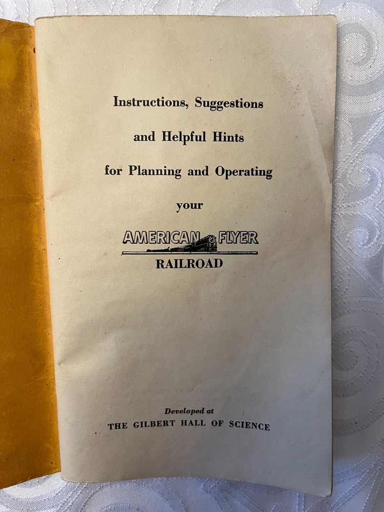 Instructions for Assembling and Operating American Flyer 3/16" Scale Trains 1949