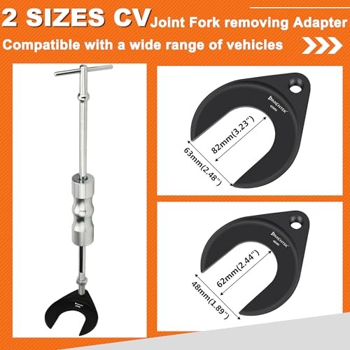 Inner CV Axle Puller Tool with Slide Hammer, 63mm and 48mm CV Molded Box Set