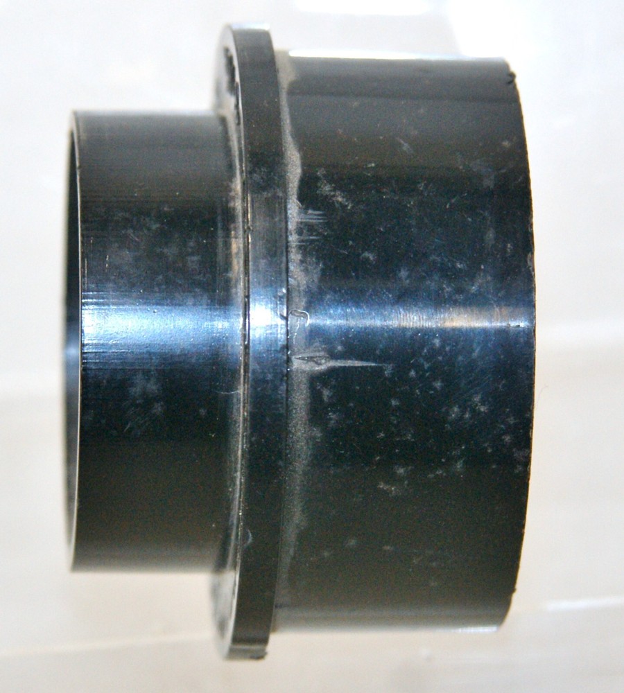 Plastic Reducing Coupling 1-7/8" ID 2-3/8" ID 2” Length Black  #7700