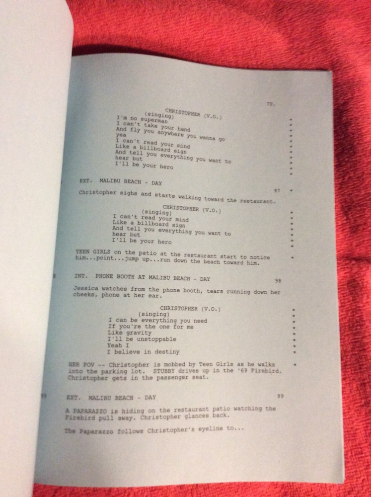 ORIGINAL SCRIPT STARSTRUCK STERLING KNIGHT BRANDON SMITH DANIELLE CAMPBELL