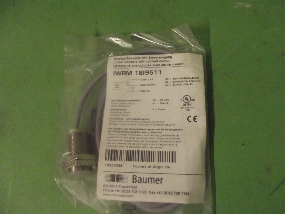 Baumer IWRM 18I9511 Linear sensors with current output