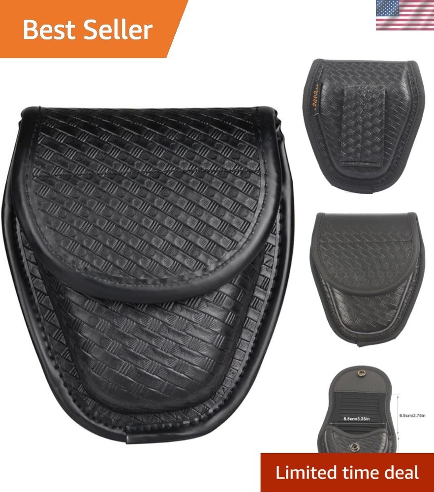 Covered Handcuff Case, Molded Hiddend Snap Double Cuff Case