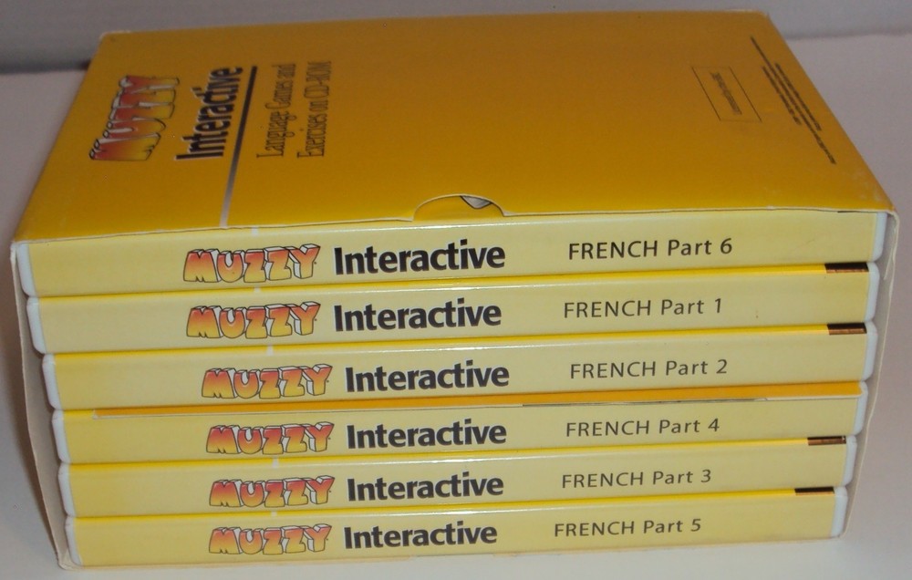 Muzzy BBC French Interactive Language Games & Exercises 6 CD-ROM Box Set Kids