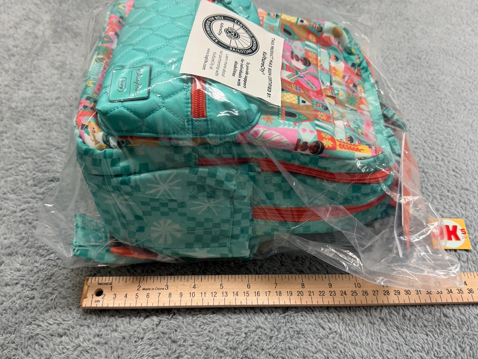 NEW Disney Its A Small World Lug Backpack Bag SEALED Green KultureCity Parks