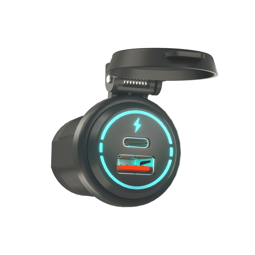 Type-C USB Car Phone Charger Fast Charging Cigarette Lighter Socket Power Outlet