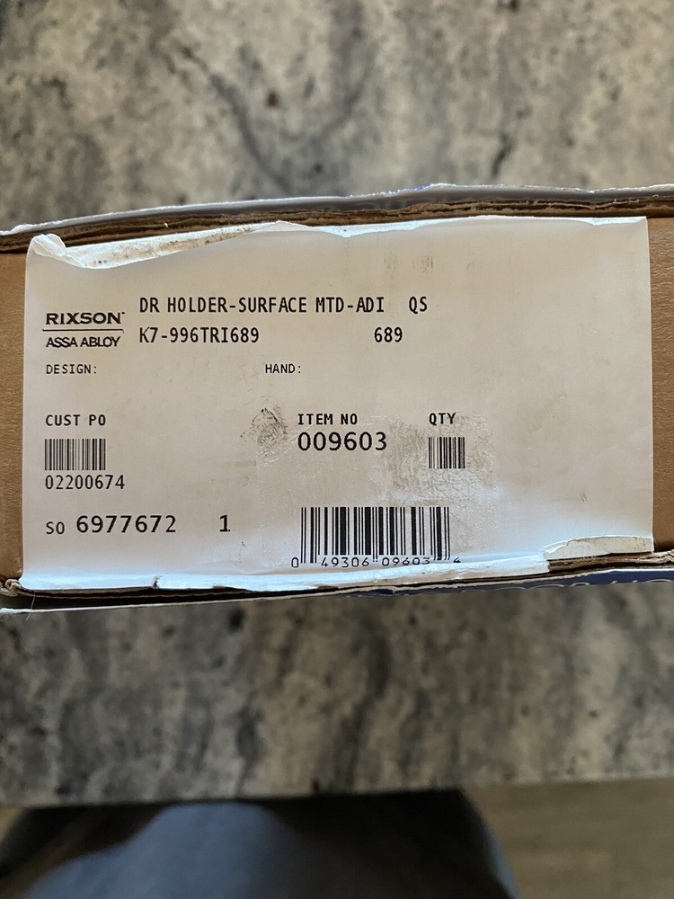 Rixson Assa Abloy 996M Wall Mounted Electromagnetic Door Holder & Release