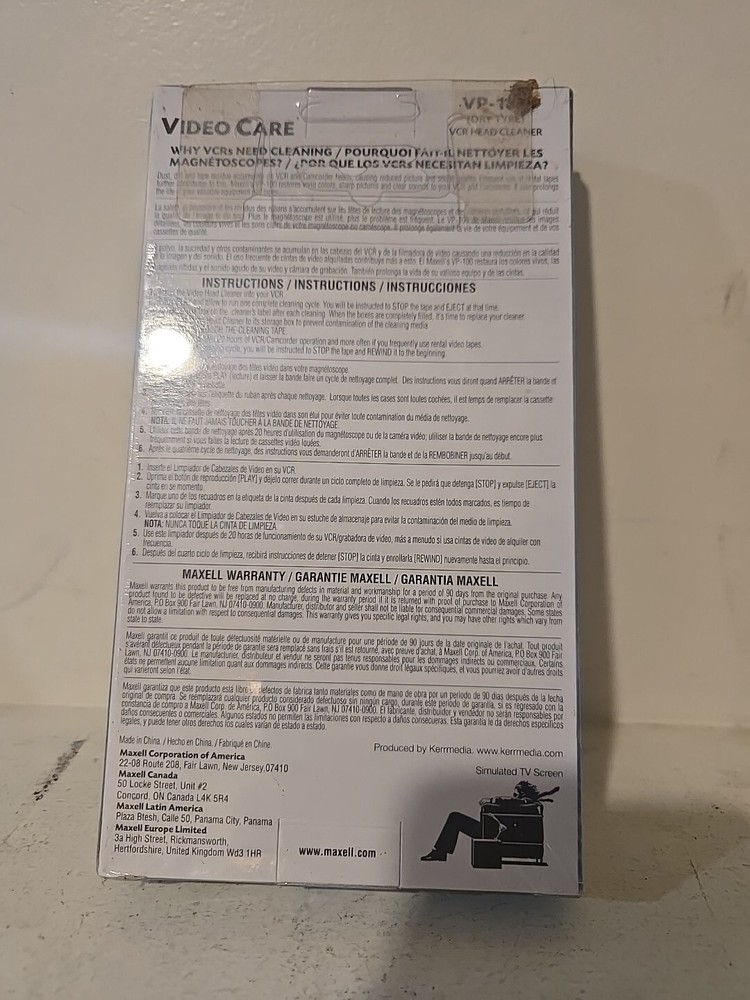 Maxell VP-100 Head Cleaner