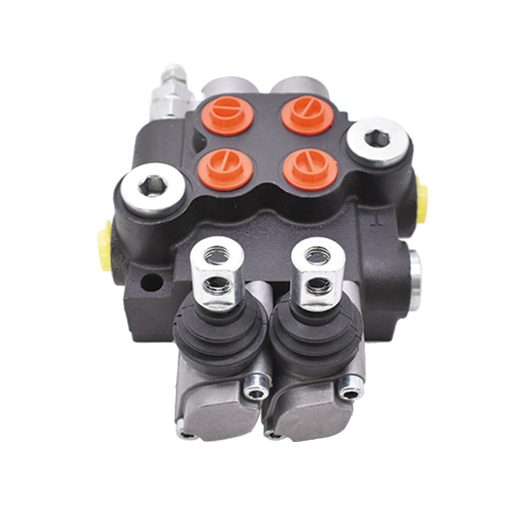 Hydraulic Control Valve Double Acting 2 Spool 3600 PSI 13 GPM SAE Ports