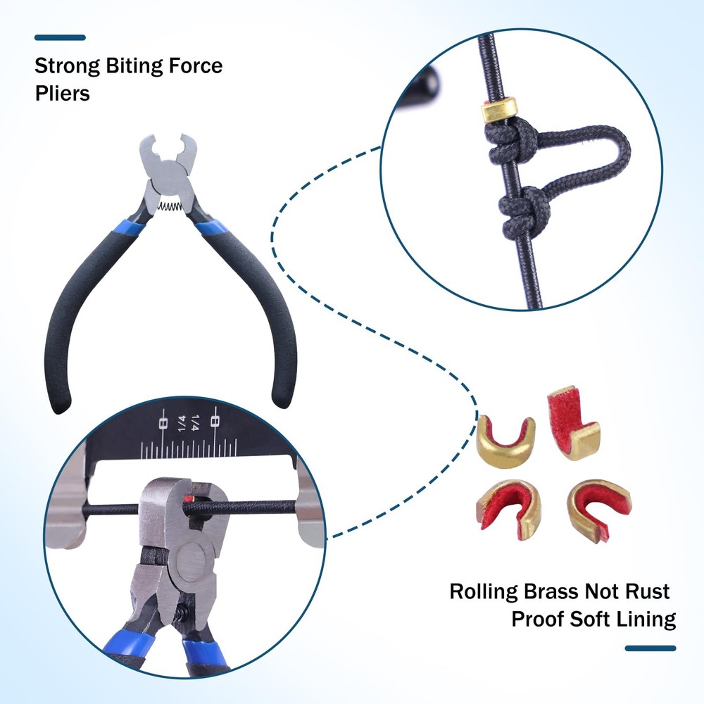 Moyujian Archery Bow String Nocking Points Set Square black