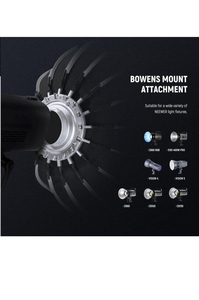 NEEWER 33inch/85cm Parabolic Softbox Quick Set up Quick Folding