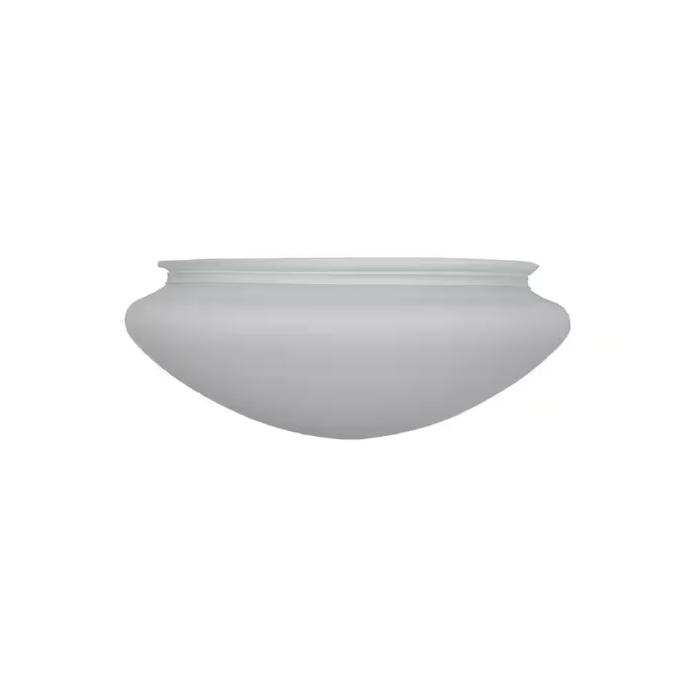 Hugger 52 in. Brushed Nickel Ceiling Fan Opal Frosted Replacement Glass