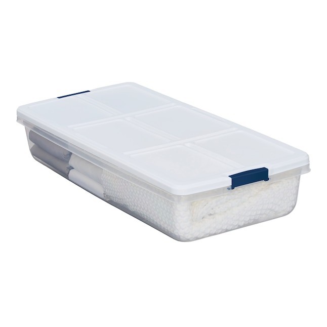 Project Source Large 13 -Gallons (52 Quarts) Stackable Underbed tote