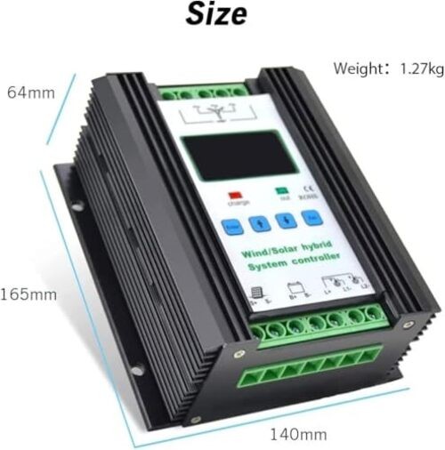 Wind Solar Hybrid Charge Controller with LCD Display,24V/48V Automatic 3000W