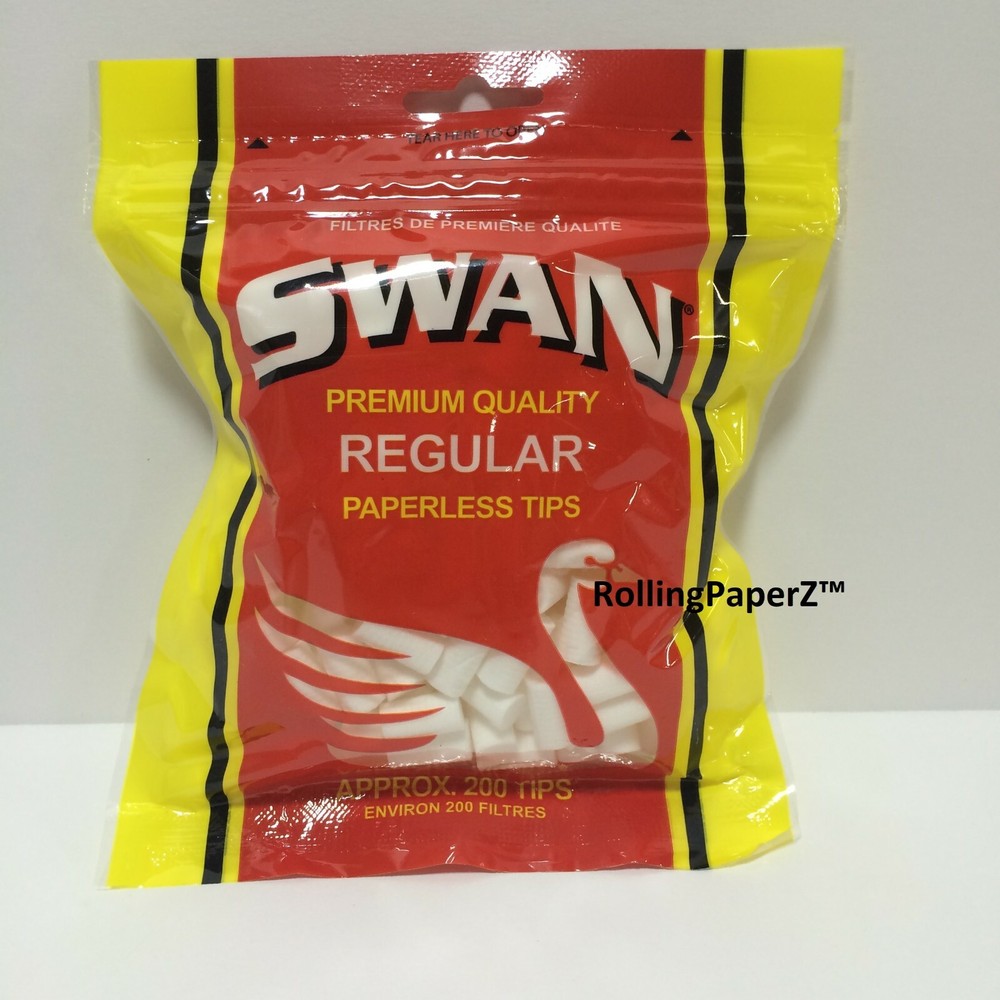 SWAN REGULAR Paperless Filter Tips THREE BAG Approx. 200ct each/ 600 Count total