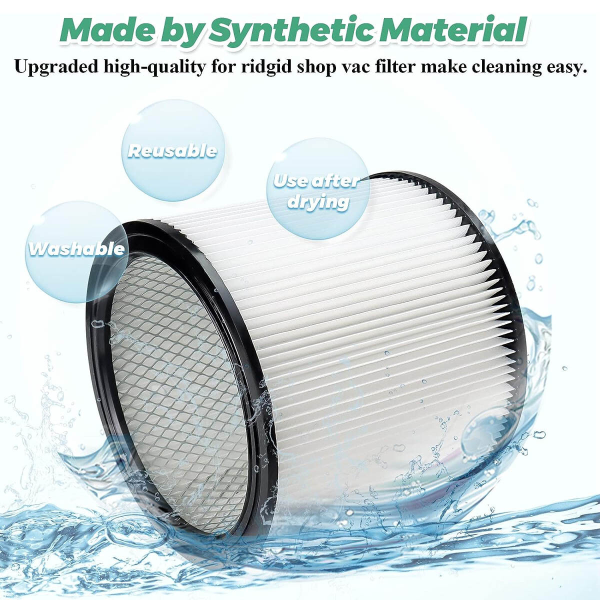 Replacement Filter for Shop Vac 90304 90333 90350 Most Wet Dry Vacuum Cleaners