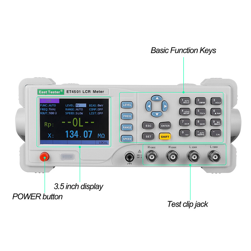 Digital Benchtop LCR Bridge Meter Electrolytic Capacitance DC Resistance Tester