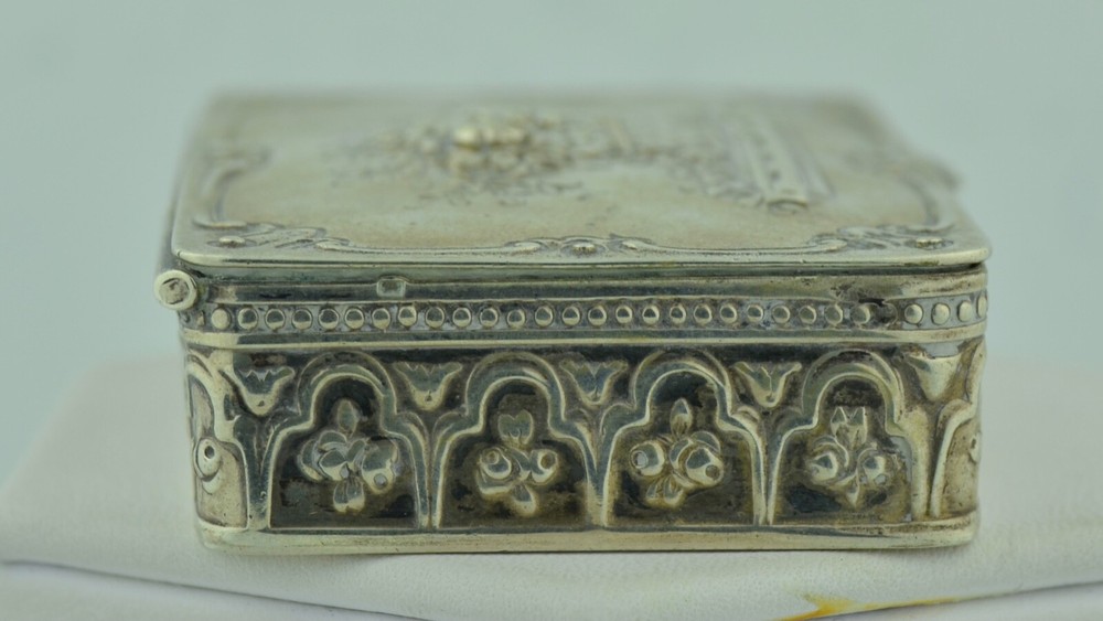 Sterling Silver Repousse German Trinket Box