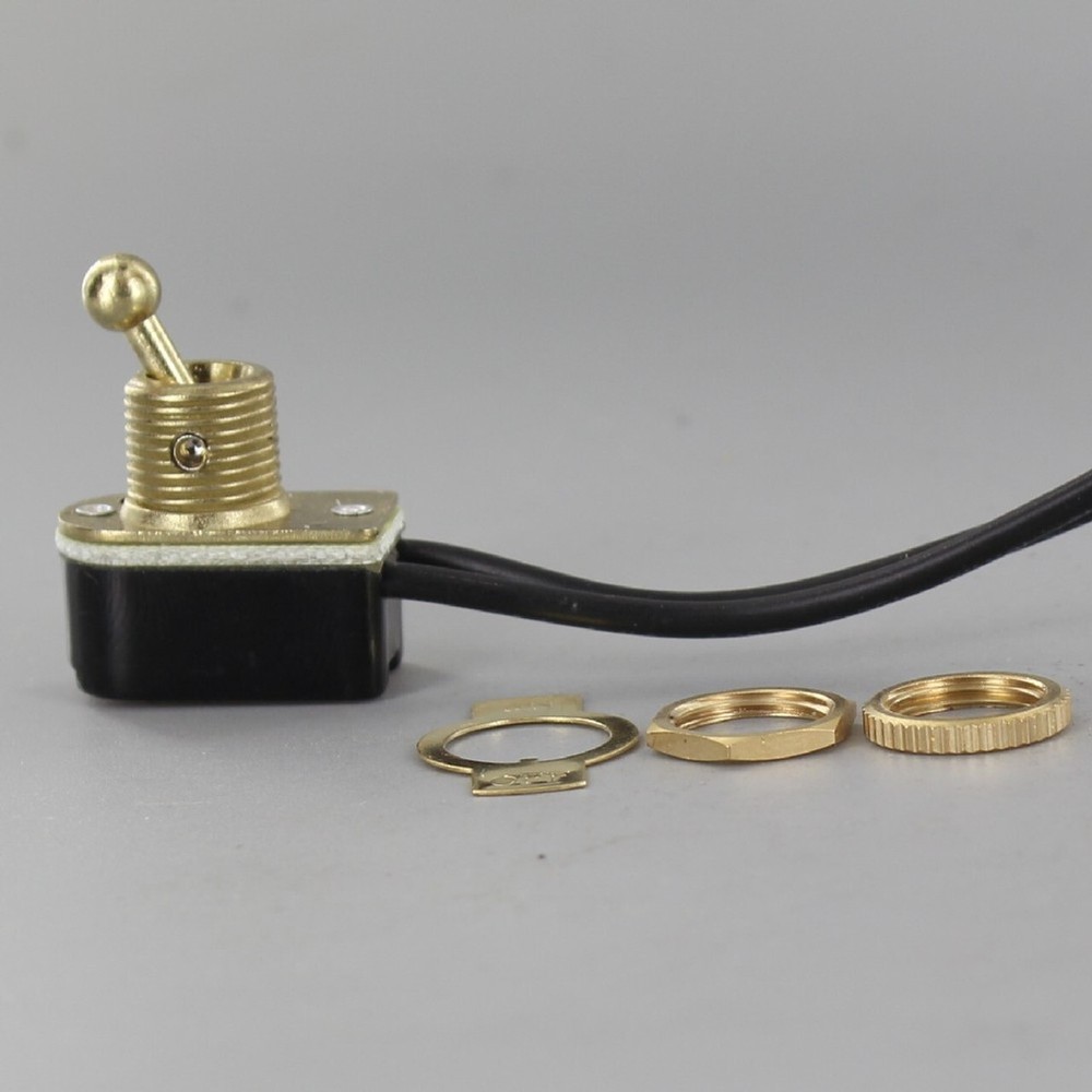 ON/OFF BRASS TOGGLE CANOPY SWITCH SINGLE CIRCUIT NEW 31150K