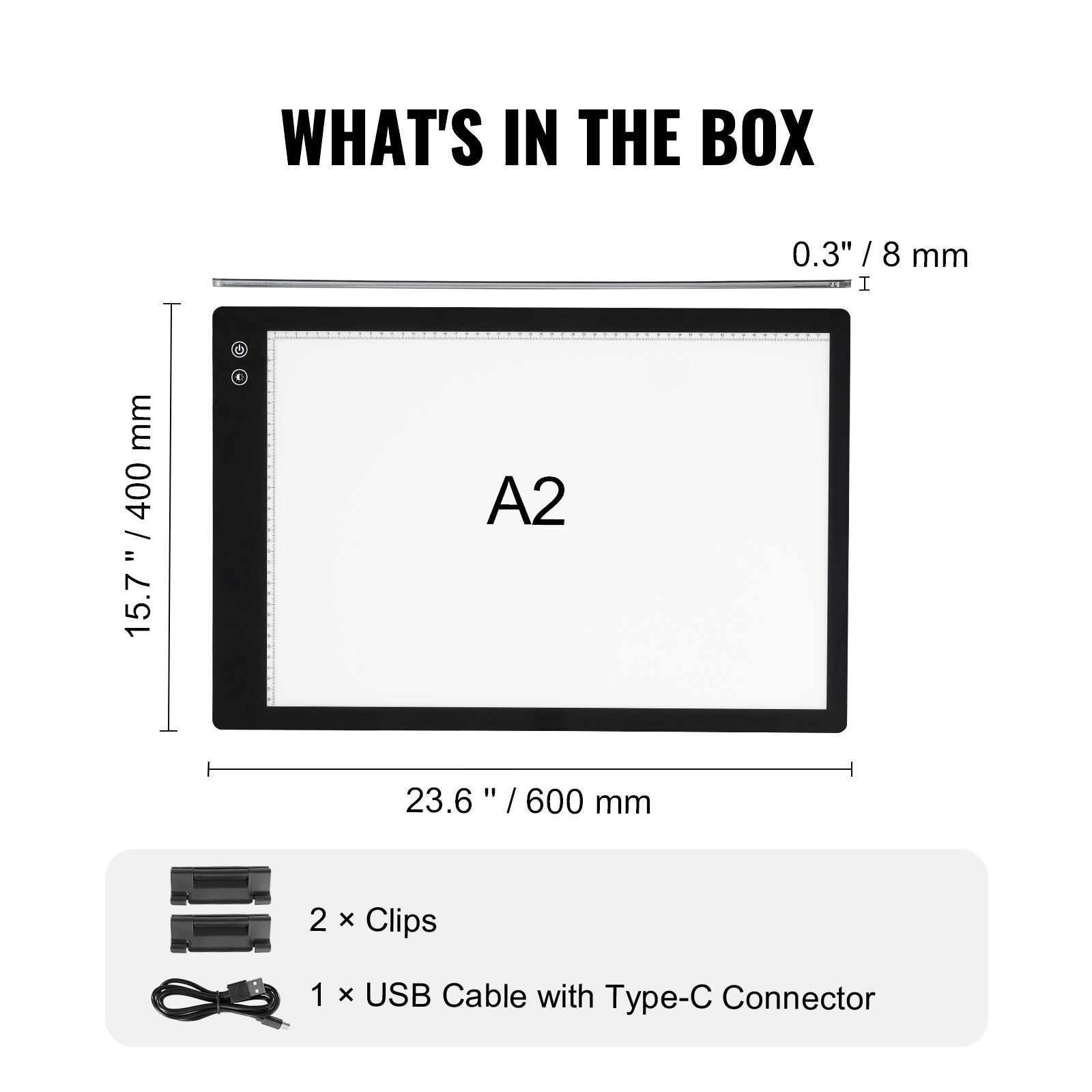 Uimoso A2 LED Rechargeable Light Pad with Adjustable Brightness Levels