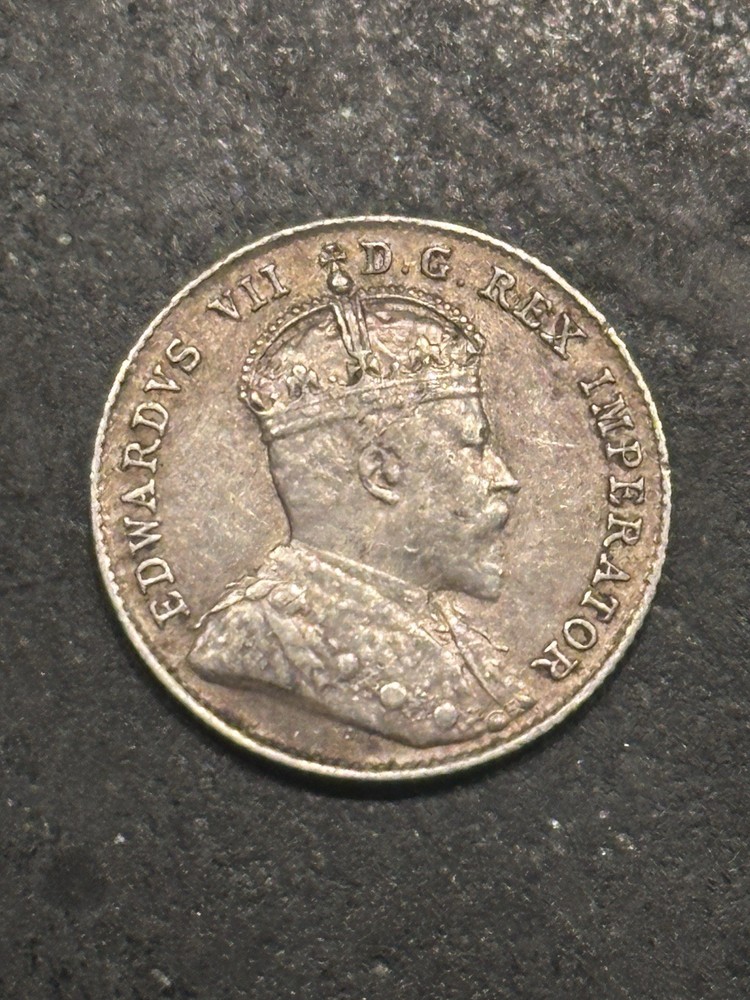 1909 Victorian Leaves Canada Canadian, Silver 10 Ten Cent, Nice XF